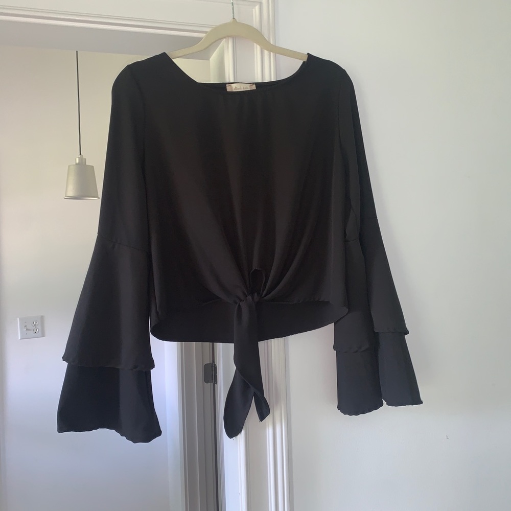 Altar’d State Black Flowy Top